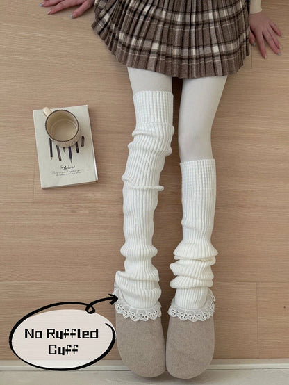 Ribbed 6 Leg Options Sweet (Multiple Knit Warmers Shades) Slouchy Color