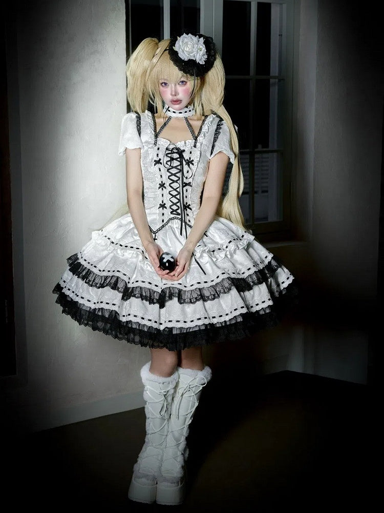 Girl Sleeves Top Outfit Skirt Lolita Detachable Fanart Magic Fashion Puff Gothic +