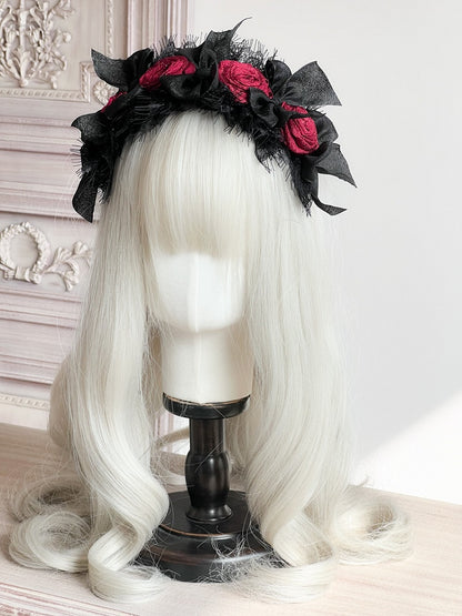 Flower Lolita 7 Lace with – Accents Feather-like KC Bowknots Options and Color