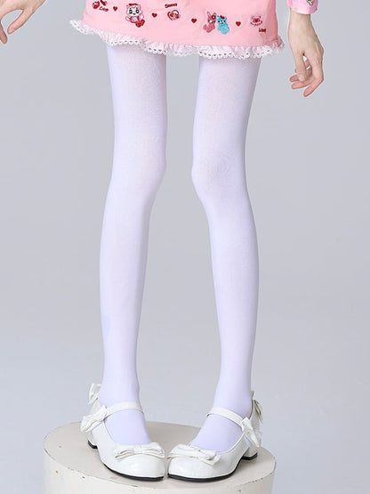Velvet Minimalist Tights White