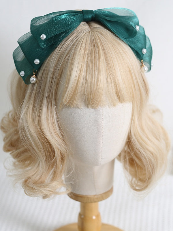 Lolita with Cute Bowknot 13 Pearlescent Decorations KC Colors Gauze Bead