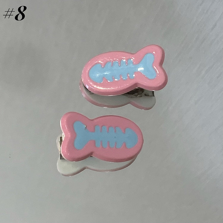 Y2K Bone/ Fish-Shaped Hairclips