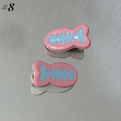 Y2K Bone/ Fish-Shaped Hairclips