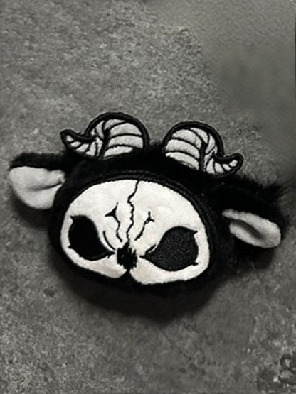 Hairclip Plush White Reaper Grim Gothic and Black