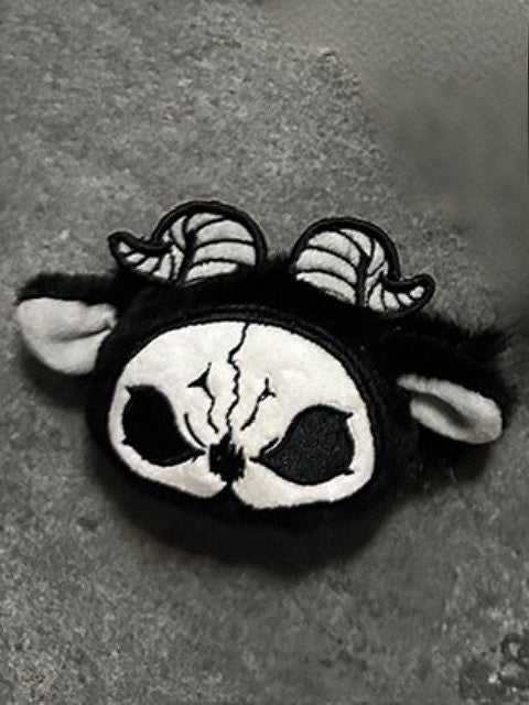 Black Gothic Hairclip Grim and Plush Reaper White