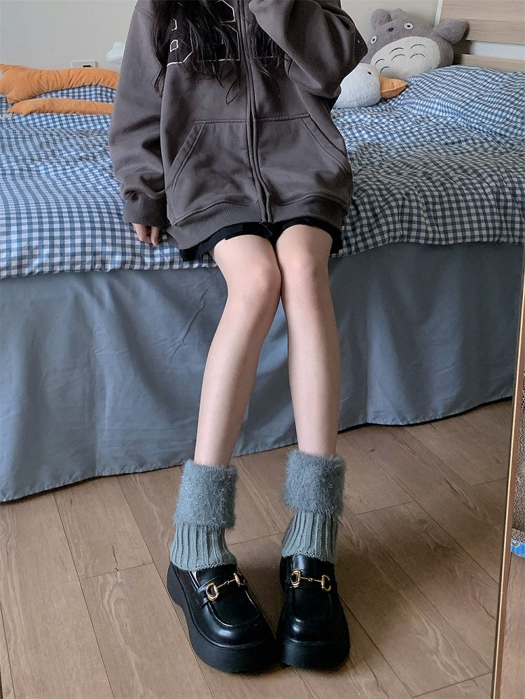 Pattern Leg Colors 4 Stripped Kawaii Plush Style Warmers