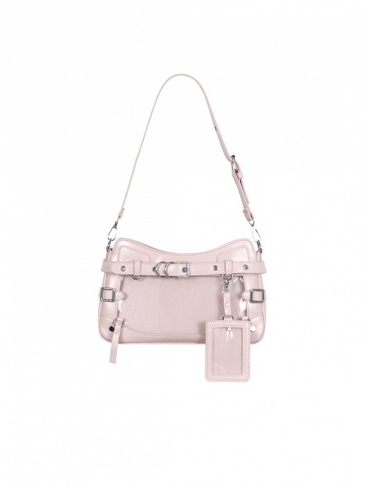 6 Colors Transparent Crossbody Ita Shoulder Bag with Cat Theme - Wudong Shop