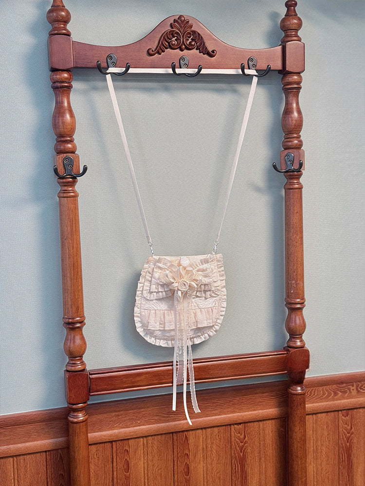 クロスボディパープルバッグベージュレッド/ブラック