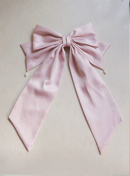 Train White/Red/Beige/Pink/Black Bead Bow with Accents