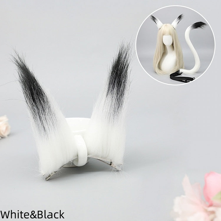 Colors 5 Fur Lolita Fox Ear Cute Clips Long Hair Faux