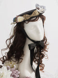 Lolita Floral Hat Black Classic Design