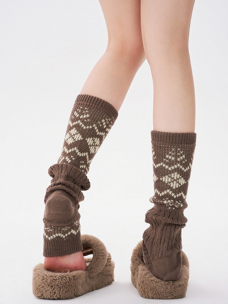 Jambières cache-pieds Fair Knit à 4 couleurs, style Île