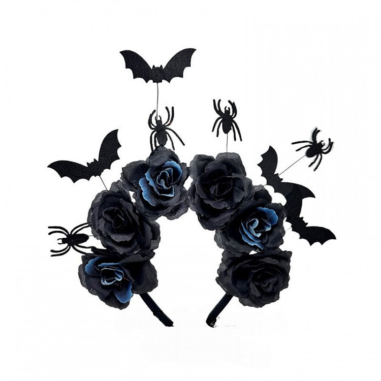 Accents Black Design Blue Rosette Gothic Spider with and KC Bat