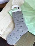 Floral Gray/White/Wine Stockings Under-knee Pattern Red/Black