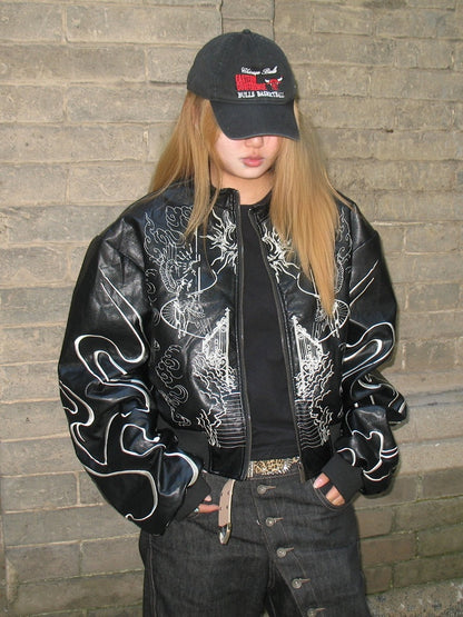 Jacket Closure Black Short Zip Neck Mock Unisex with