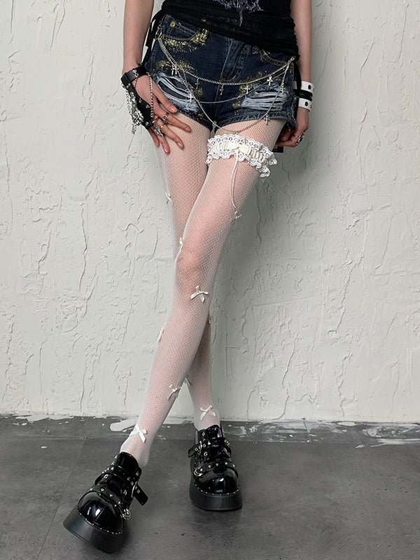 Details Bowknot Strumpfhosen 5 Wasteland Punk Optionen Farbe