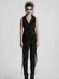 Black Gothic Dark Alien Asymmetric Vest