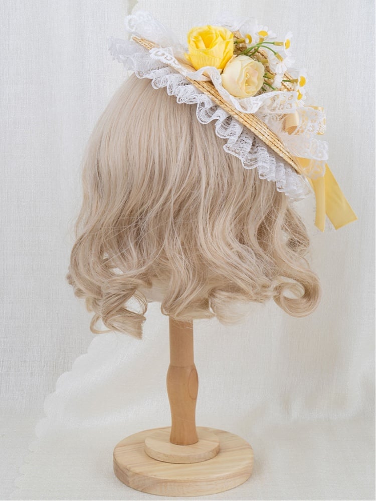 4-Color Lolita Straw Mini Hat