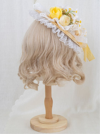 4-Color Lolita Straw Mini Hat