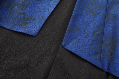 Long Sleeveless Coat and Asymmetrical Ouji Waistcoat Blue Dark Black Lolita