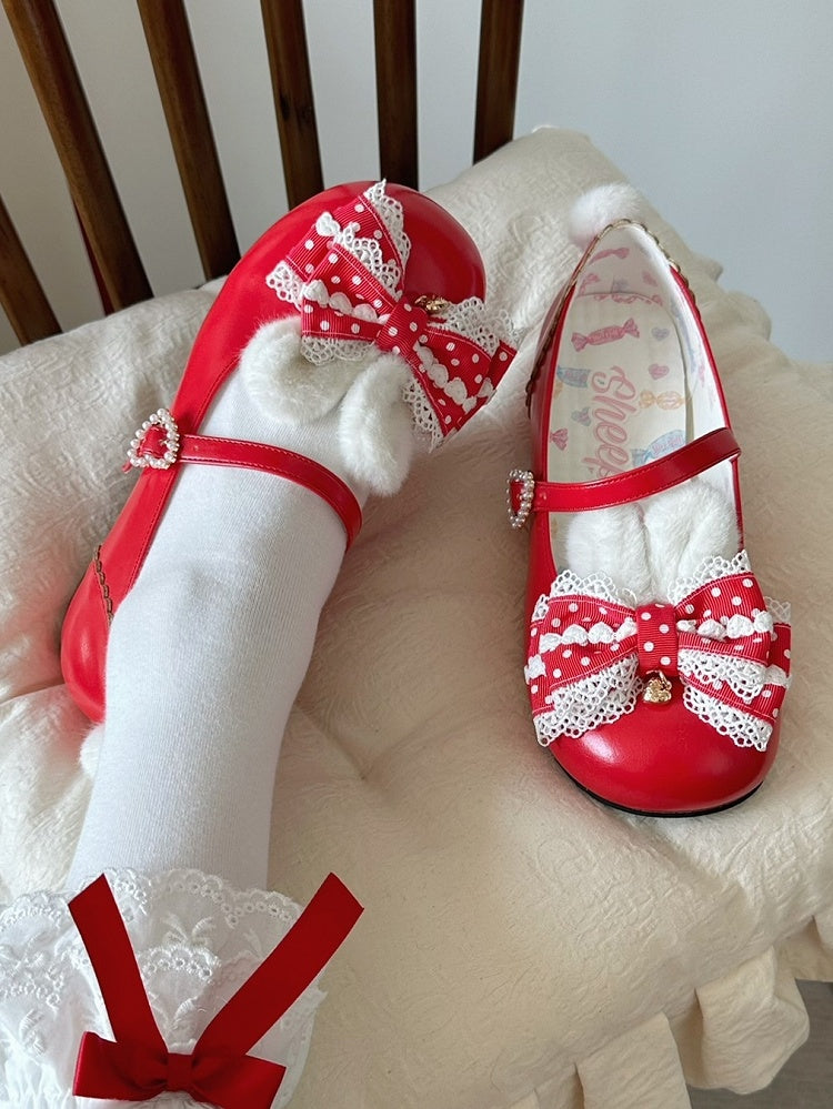 with Bow Shoes Red at Mary Jane Top Sweet Lolita