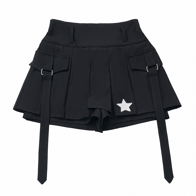 Pleat Straps Accents with and Skort Star Black Box Mini