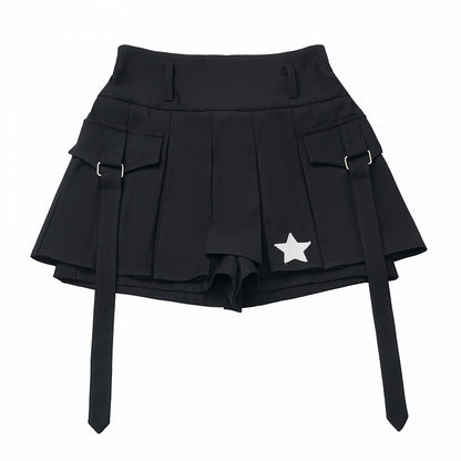 Pleat Straps Accents with and Skort Star Black Box Mini