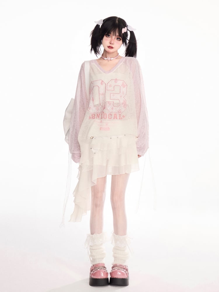 Träger Stufenrock Asymmetrischer Saum Wasteland Punk Apricot Schnalle