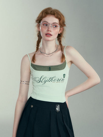 Cami Top Light Green Preppy Harry Potter KYOUKO