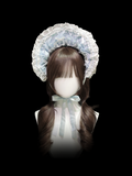 Lolita / Haube Blau Beige Lila