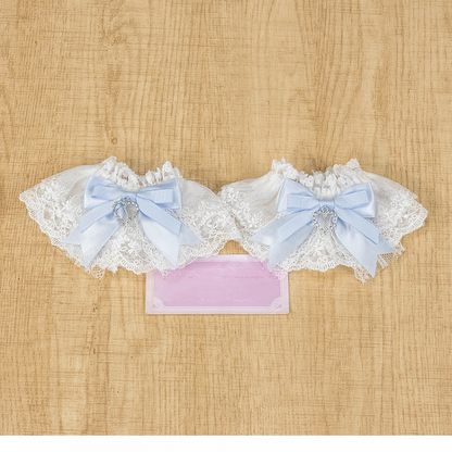 Schleife Herz Charm Jirai Kei Spitze Lolita Handgelenk Manschetten Farben 5