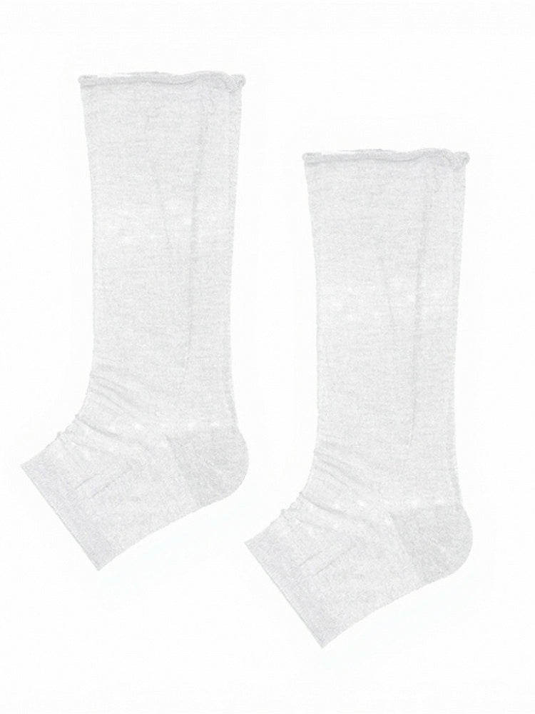 4-Color Solid Semi-sheer Half Palm Ankle Socks - ModaSwings