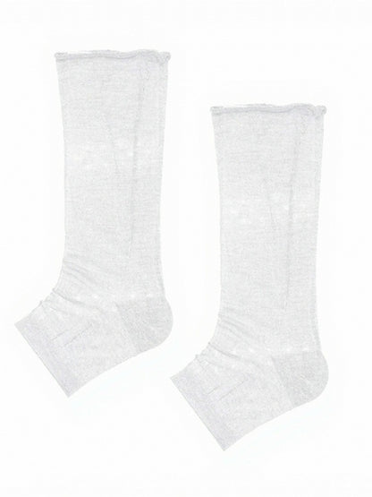 4-Color Solid Semi-sheer Half Palm Ankle Socks - ModaSwings