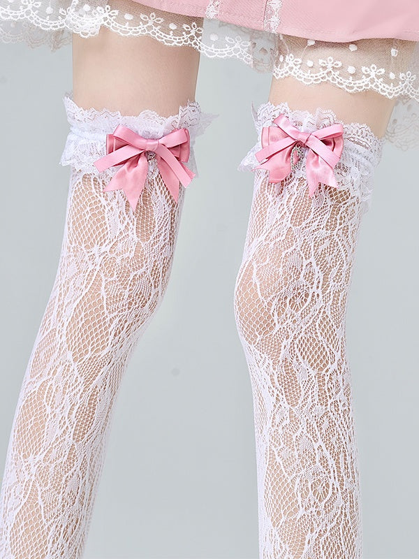 Jirai Decoration 3 Kei Lace Stockings Colors Bow