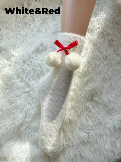 リボンポンポン ロリータ カーフ/アンクルソックス