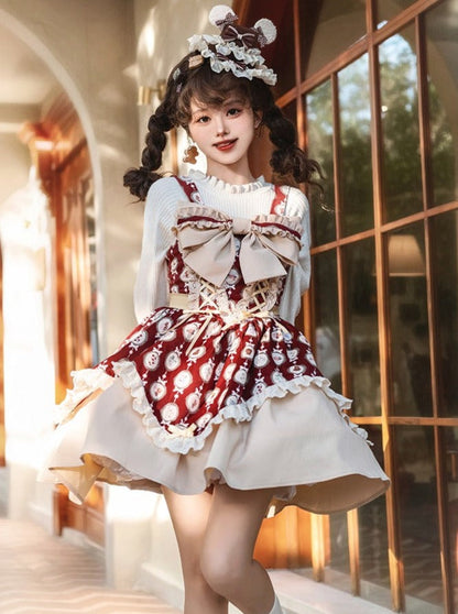 Dress Lolita Handle Print Ribbon