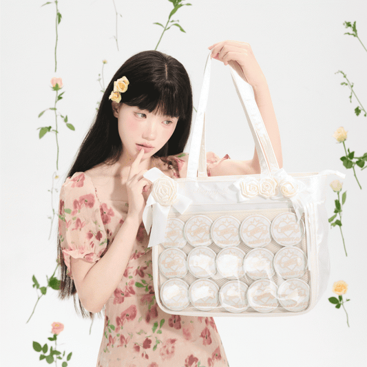 Display Decoration White Rose Bag with Ita Window