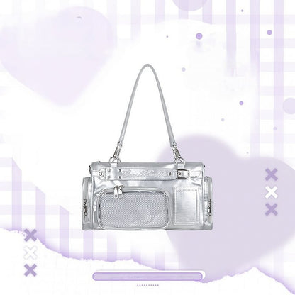 Silver Window Embroidery with Bag Letter Ita Display PU