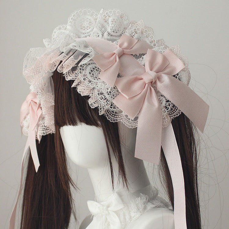 Hairband Lace Bow Ruffled (Multi-Colorways)