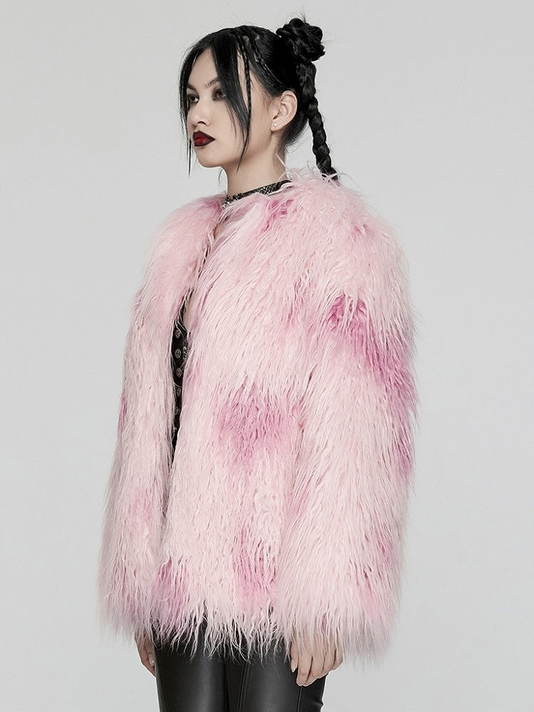 Punk Pink Fur Faux Jacket