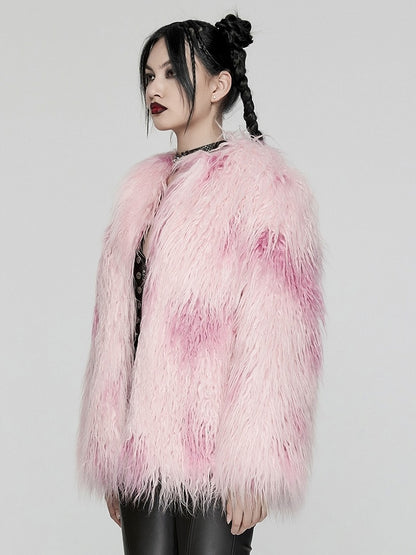 Punk Pink Fur Faux Jacket