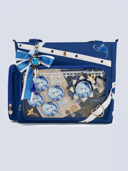 Blue Game-inspired Kawaii Crossbody Ita Bag with Charm - thejunco
