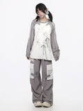 Cool-Touch Star Print Pleated Trousers - PINK SAVIOR