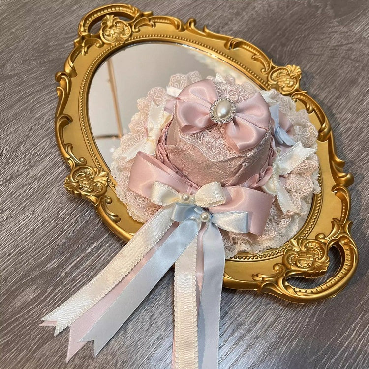 Hat Mini Sweet Bow Lolita Pink Accents