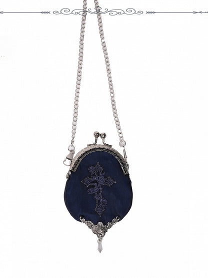 Gothic Accessory Bundle: Headband, Brooch, Bag, Mini Hat - iris de nuit