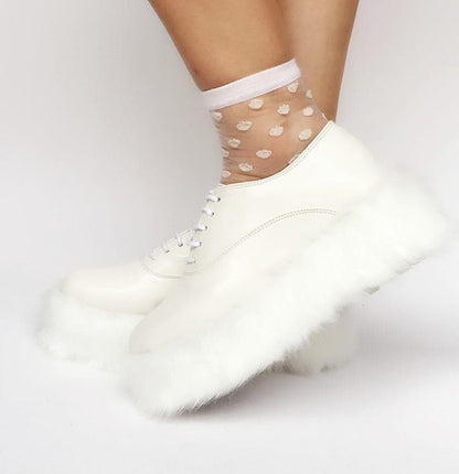 Fur Fluffy Shoes Custom Elegant SP167987 Made