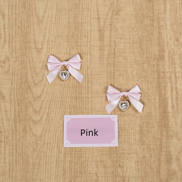 Rhinestone Bow Jirai 5 Kei Hairclips Colors