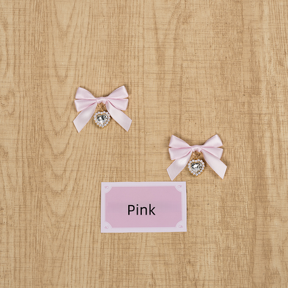 Rhinestone Bow Jirai 5 Kei Hairclips Colors