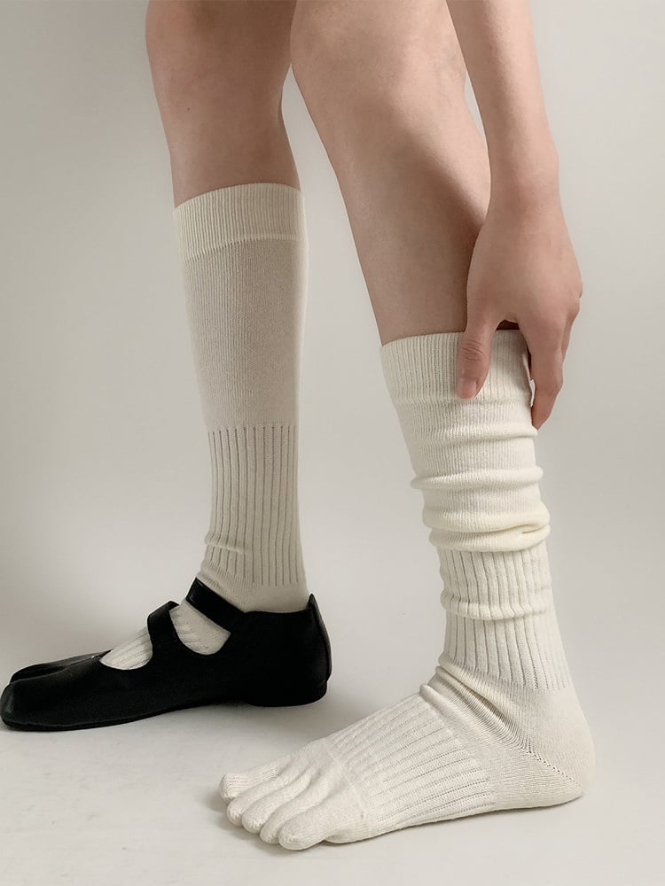 Ribbed Socks Anti-Slip Toe Calf Silicone