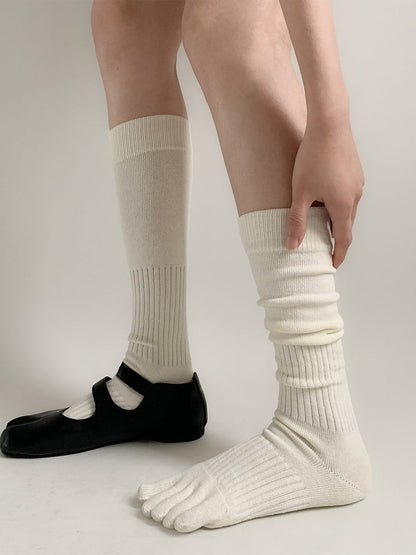 Ribbed Socks Anti-Slip Toe Calf Silicone